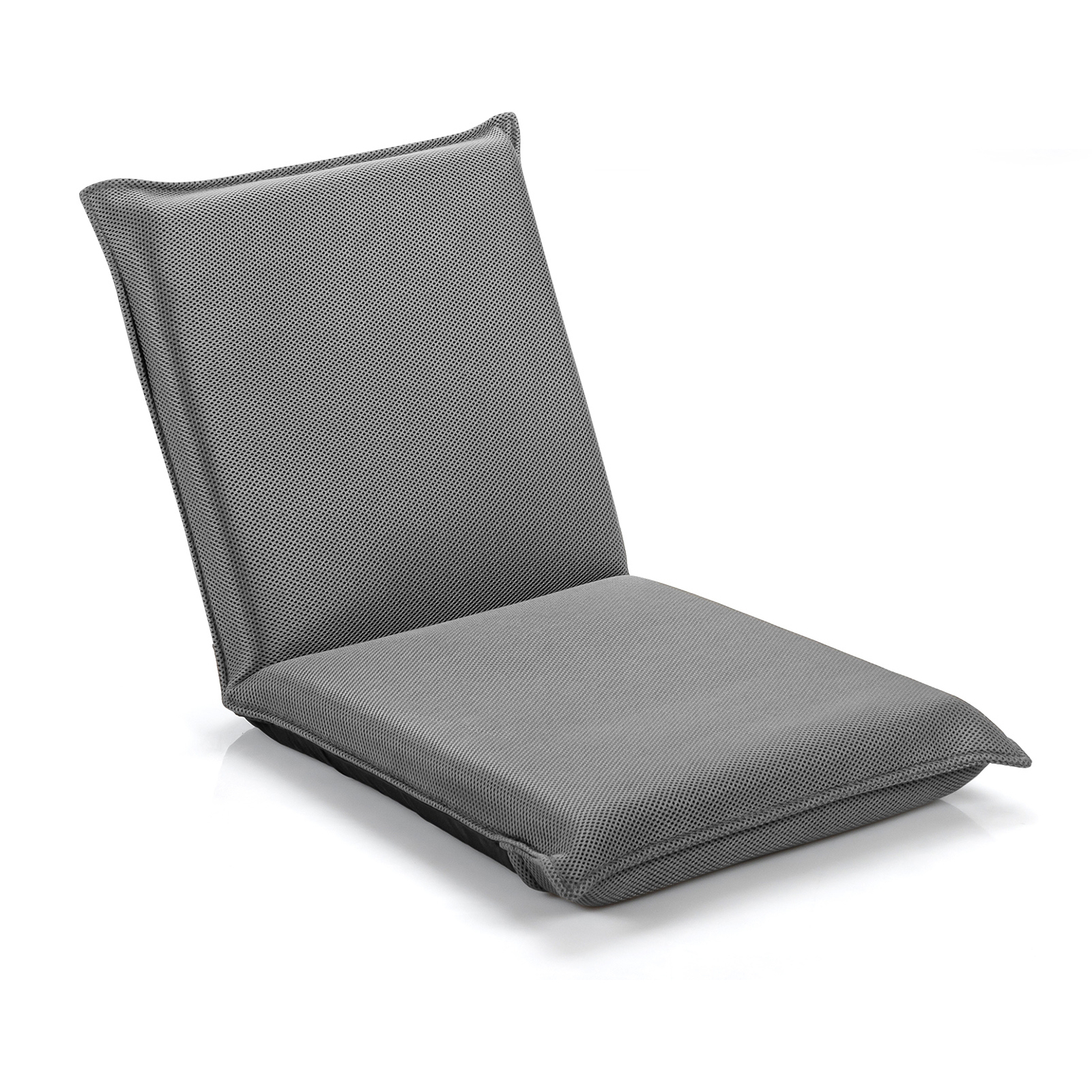 Adjustable 6 positions Folding Lazy Man Sofa Chair Floor Chair-Gray - Image 2