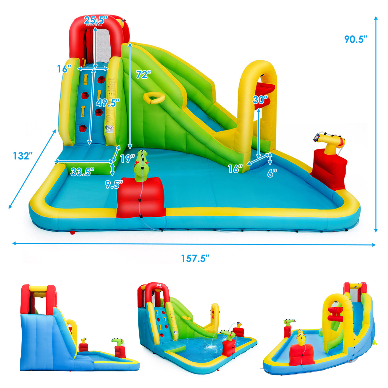 Inflatable Splash Jump Slide Water Bounce without Blower - Image 3