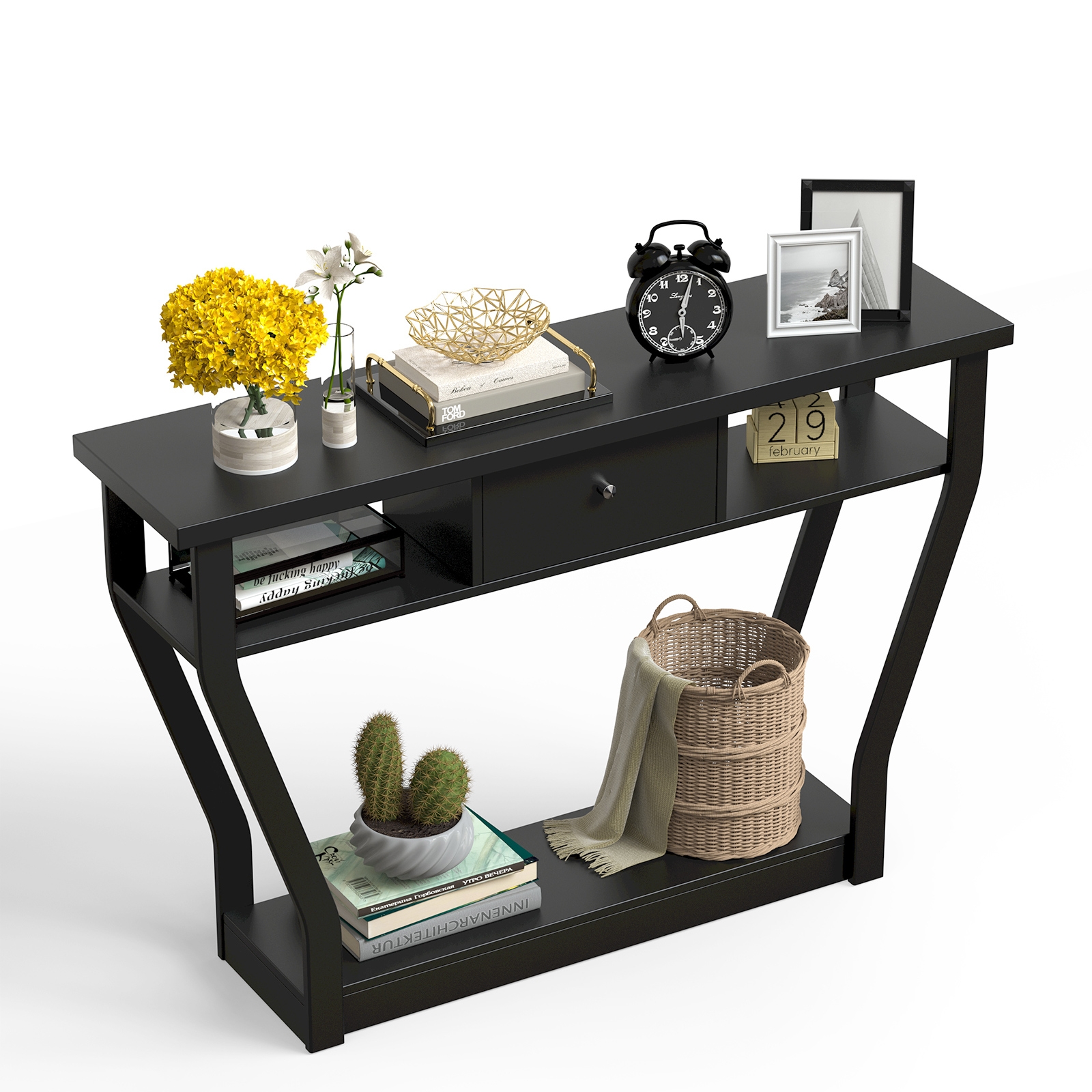 Modern Sofa Accent Table with Drawer - Image 3