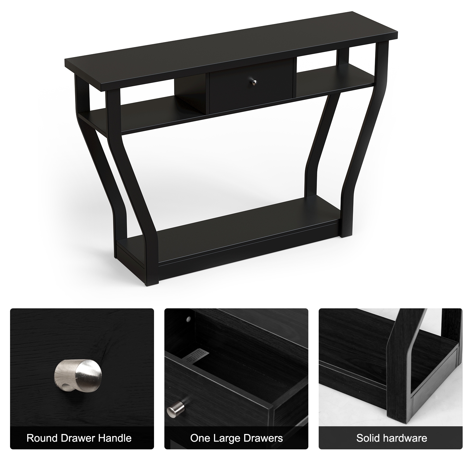 Modern Sofa Accent Table with Drawer - Image 5
