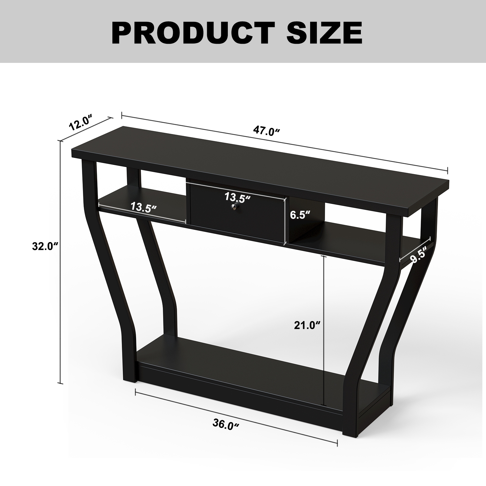 Modern Sofa Accent Table with Drawer - Image 4
