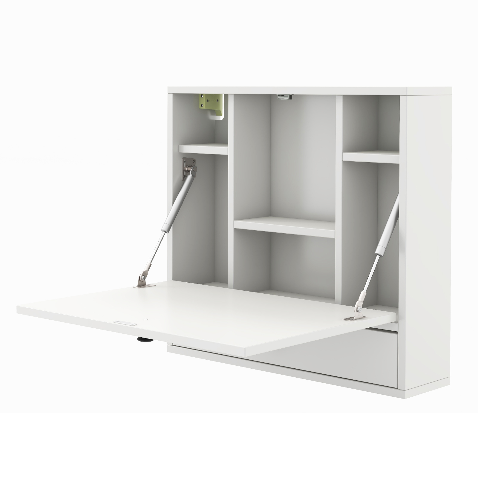 Wall-Mount Floating Desk Foldable Space Saving Laptop Workstation White - Image 3