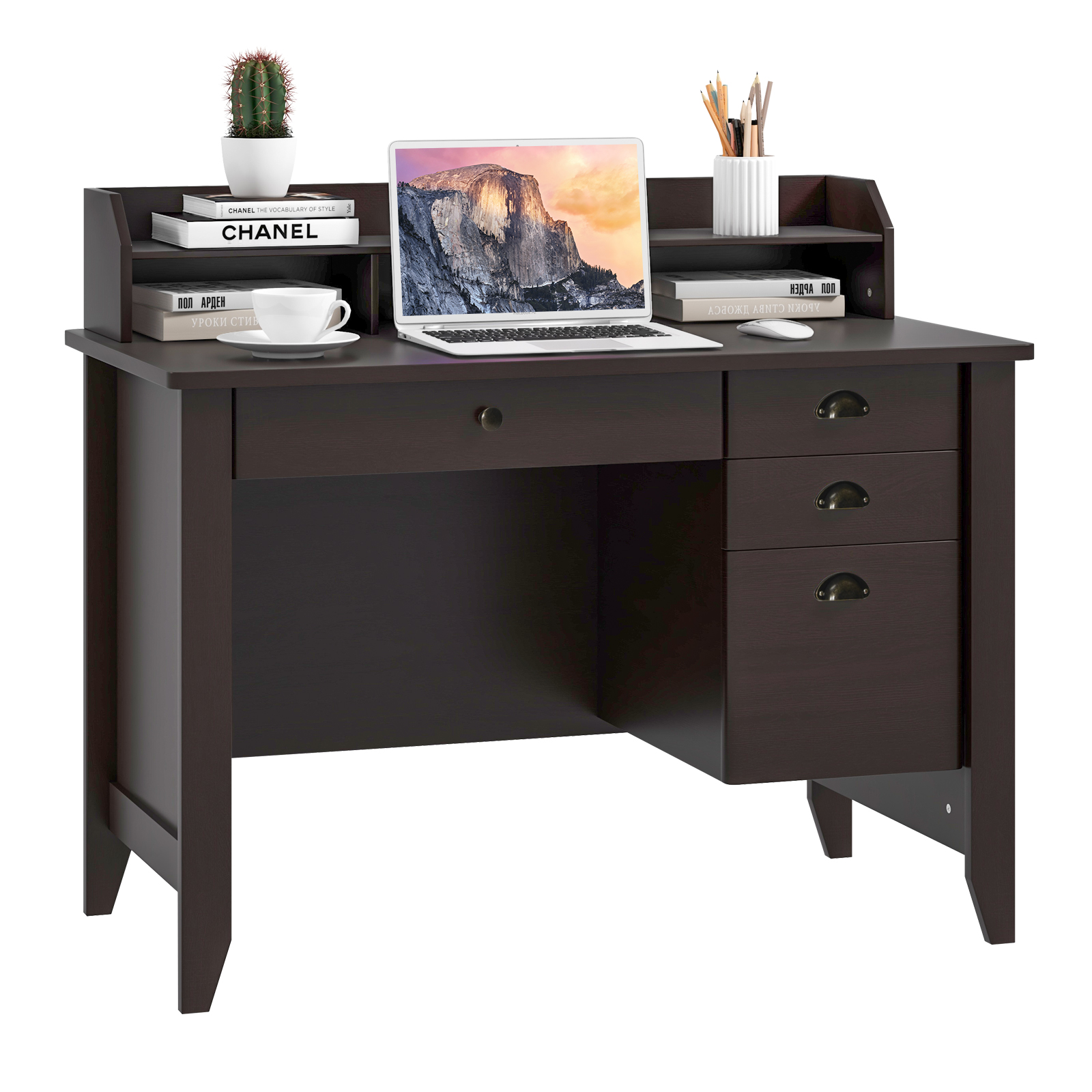 PC Laptop Writing Computer Desk -Brown - Image 3