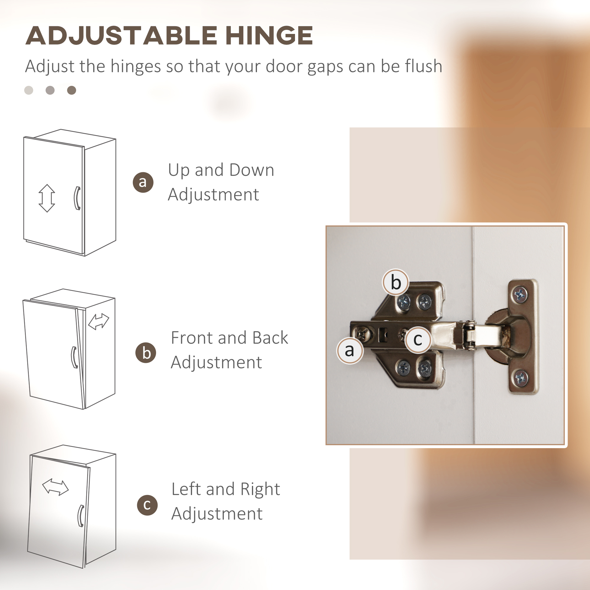 67" 4-Door Kitchen Pantry Cabinet, Freestanding Storage Cabinet Cupboard with Adjustable Shelves, White - Image 5