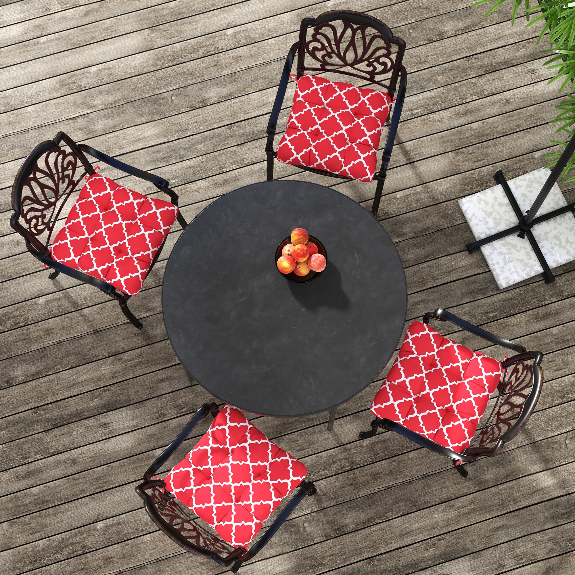 4-Piece Seat Cushion Pillows Replacement, Patio Chair Cushions Set with Ties for Indoor Outdoor - Image 5