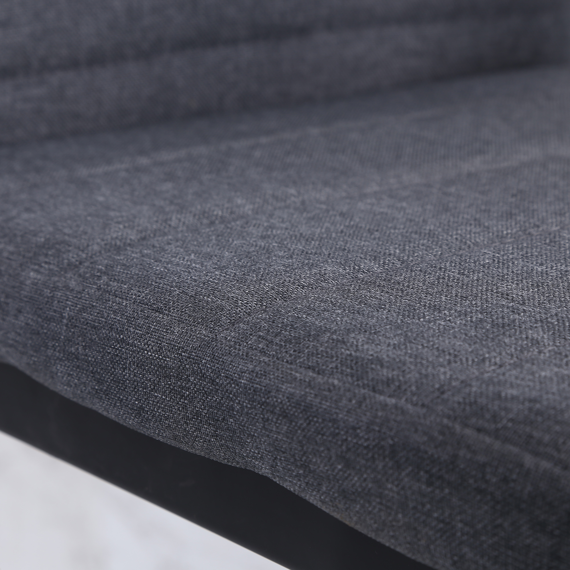 Modern Dining Chairs Set of 4, Upholstered Linen Fabric Kitchen Chairs with Channel Tufting and Metal Legs for Living Room, Dining Room, Bedroom, Grey - Image 6