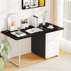 58 inches x 28 inches Universal Tabletop for Standard and Standing Desk Frame-Black