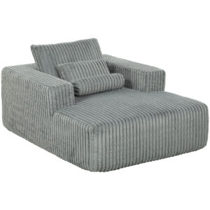 Sofa Bed, Sleeper Chair Bed with Pillow, Single, Grey