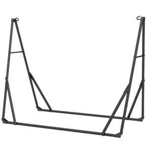 9.5ft Hammock Stand Only, Portable Adjustable Foldable Powder-Coated Steel Hammock Frame, Black