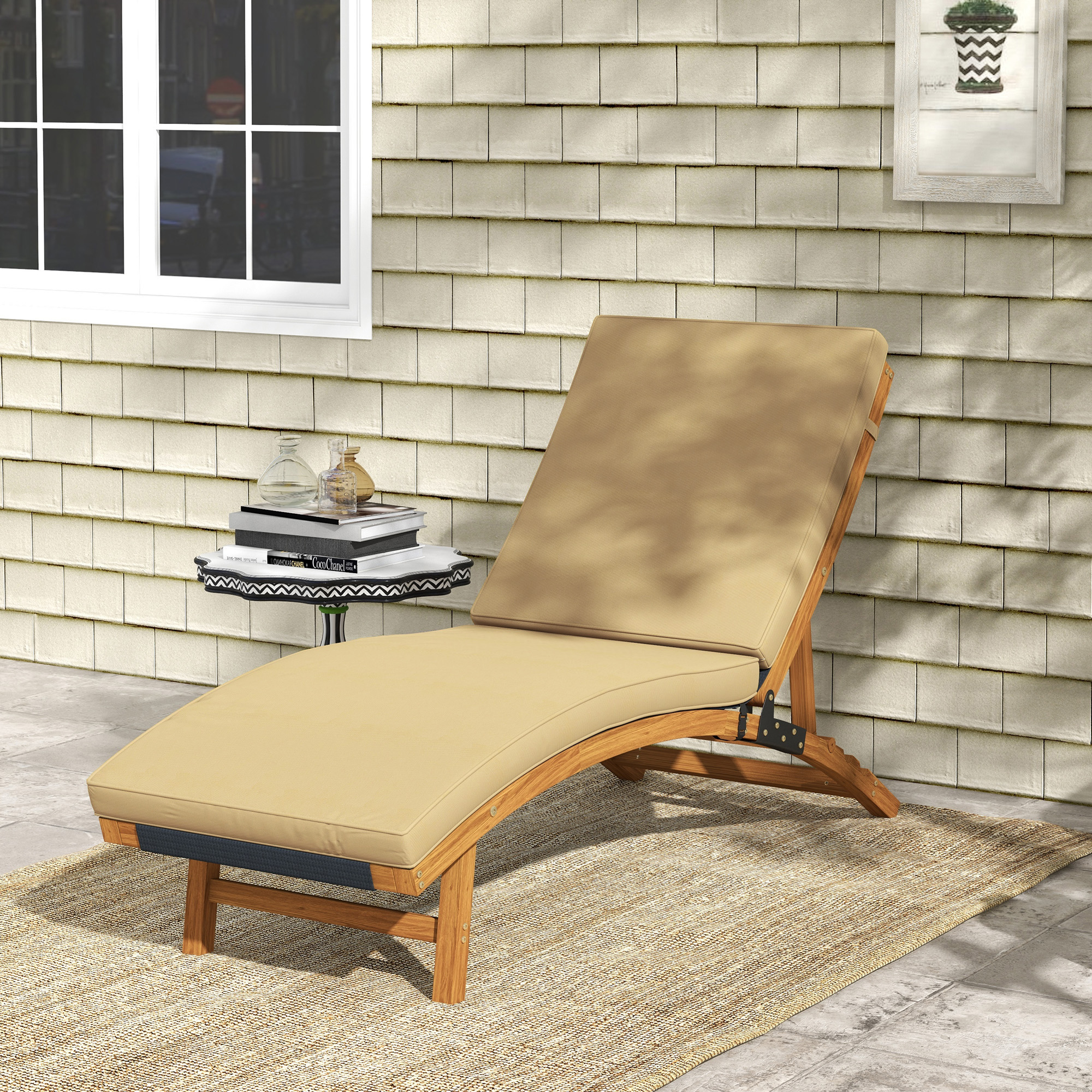 1-Piece Seat Cushion Replacement with Backrest for Lounge, Outdoor Patio Chair Cushions Set with Machine Washable Cover - Image 5