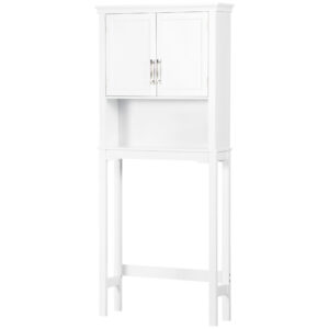 Over the Toilet Storage, Bathroom Cabinets Over Toilet, Cabinet Above Toilet with Doors and Shelves