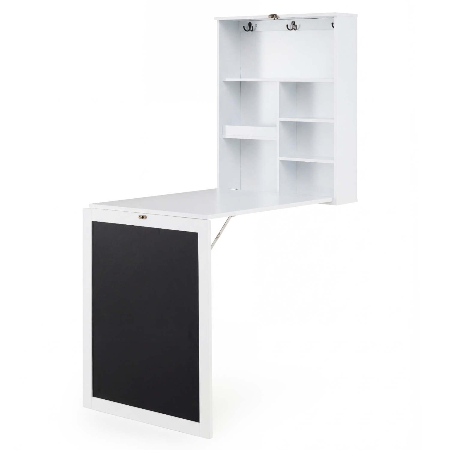 Convertible Wall Mounted Table with A Chalkboard-White - Image 3