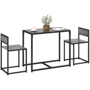 Dining Table Set, Industrial Dining Set for 2, Kitchen Table and Chairs for Small Space, Dining Room Table with Chairs