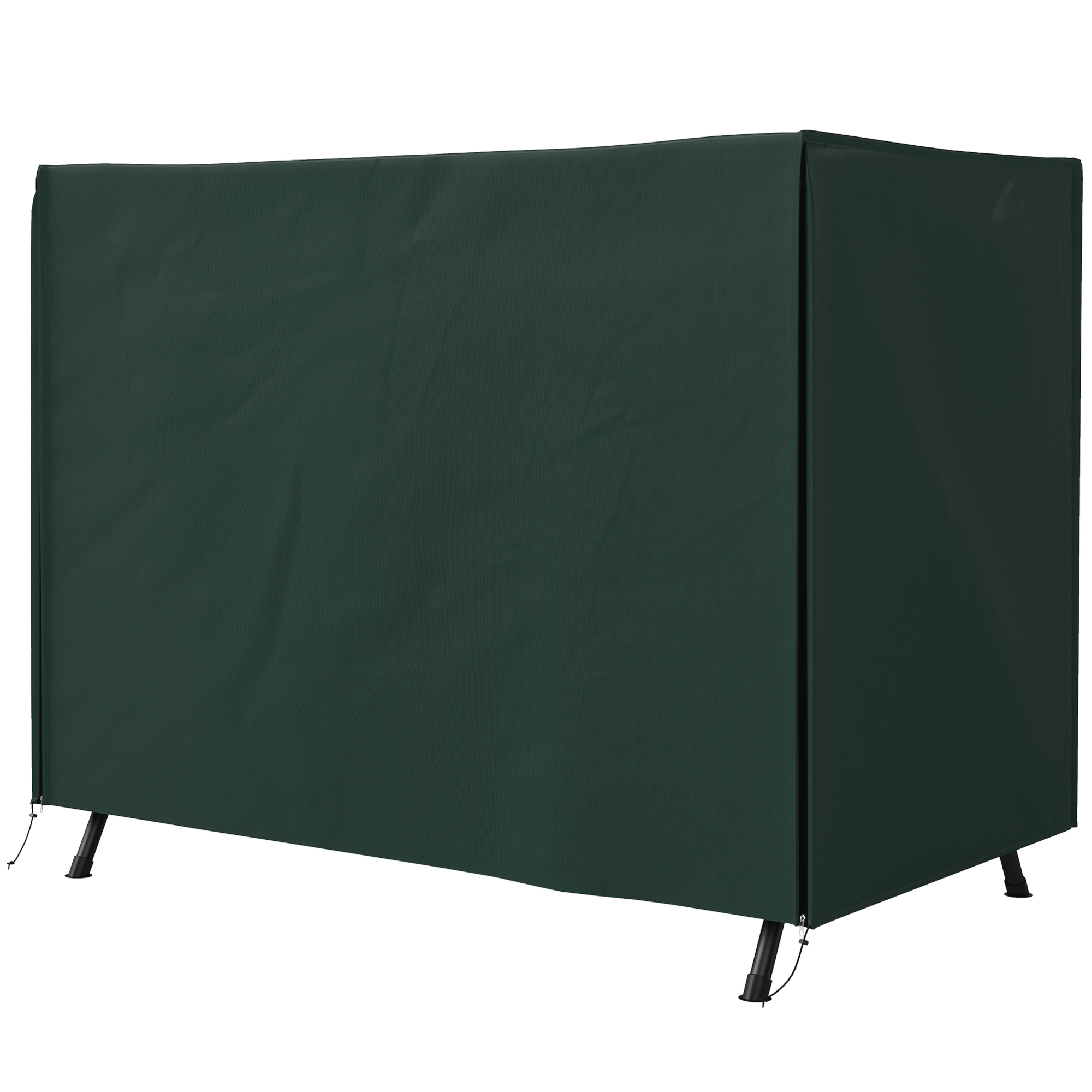 3-Seater Patio Swing Cover, Outdoor Garden Furniture Protection Hammock Glider Cover, 81" x 49" x 65", Dark Green