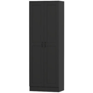 69" Tall Pantry Cabinet with Adjustable Shelves, Modern Kitchen Pantry Cabinet with Soft Close Doors, Black