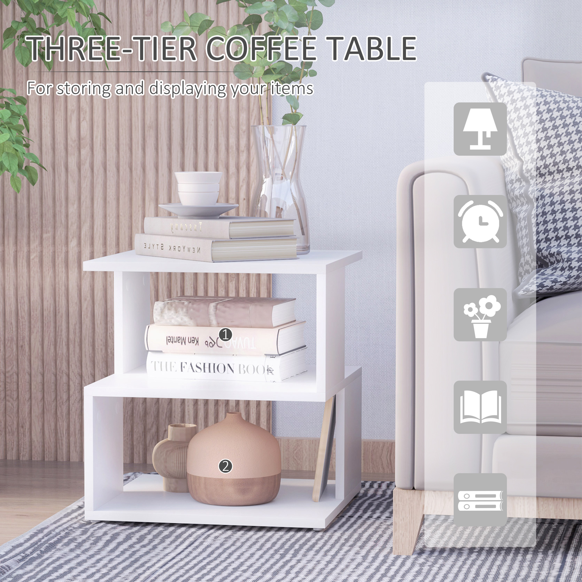 Light Nightstand - Slim Bedside Stand for Small Spaces - Image 4