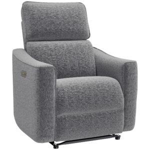 Power Recliner Chair, Chenille Upholstered Recliner Chair with USB Ports, Footrest, Dark Grey