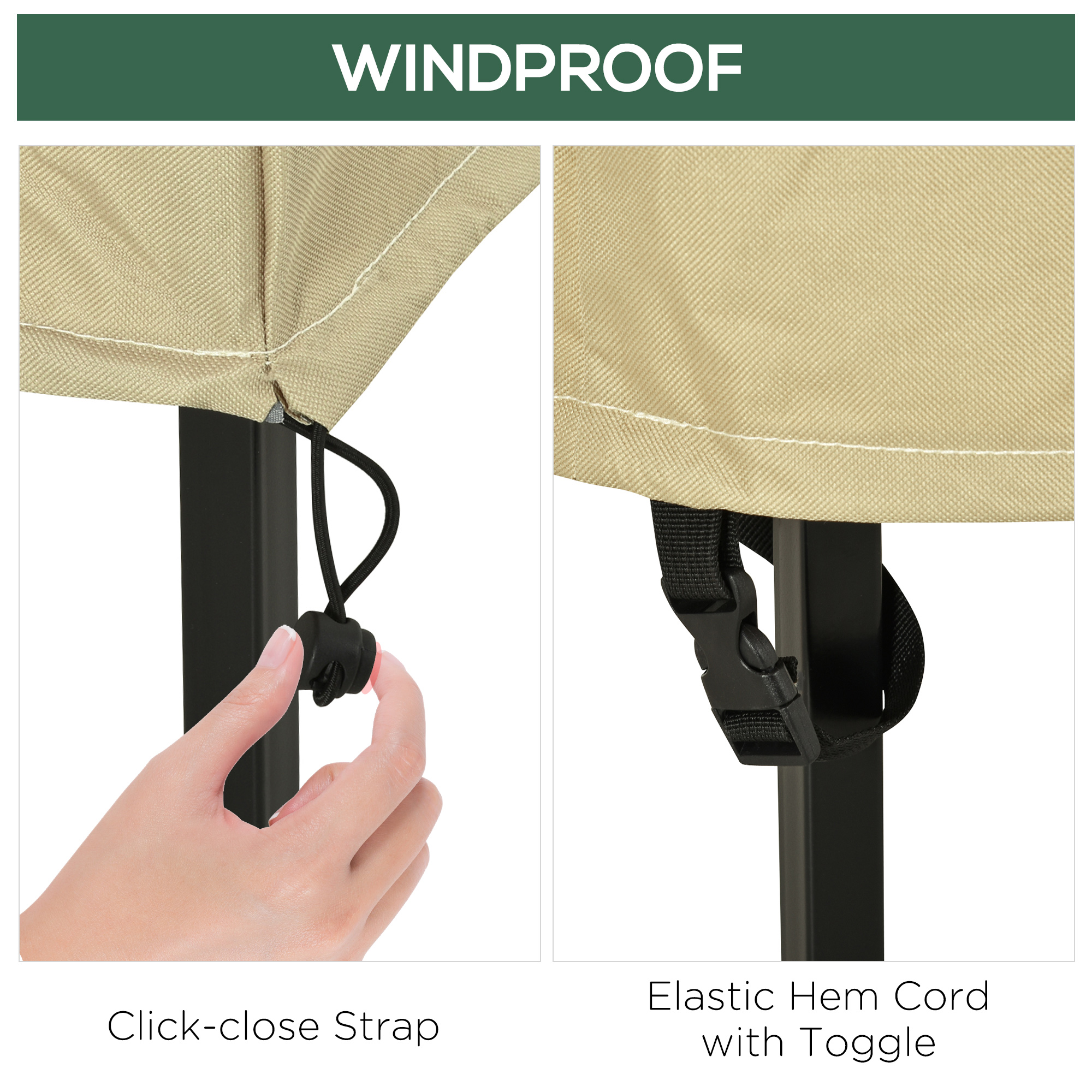 38.2-Inch Waterproof Single Seat Chair Sofa Cover Outdoor Garden Patio Furniture Protector - Image 3