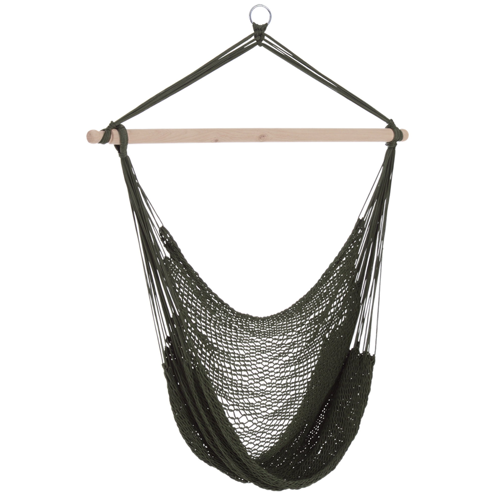 Portable Hammock Chair, Hanging Woven Hammock Swing Chair Sleeping Bed for Outdoor Garden Yard Camping, Army Green