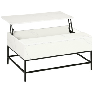 Lift Top Coffee Table with Hidden Storage Compartment Lift Tabletop Center Table for Living Room, White