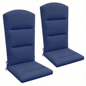 Patio Chair Cushion for Adirondack Chairs Replacement Cushion with Back and Ties, Navy Blue