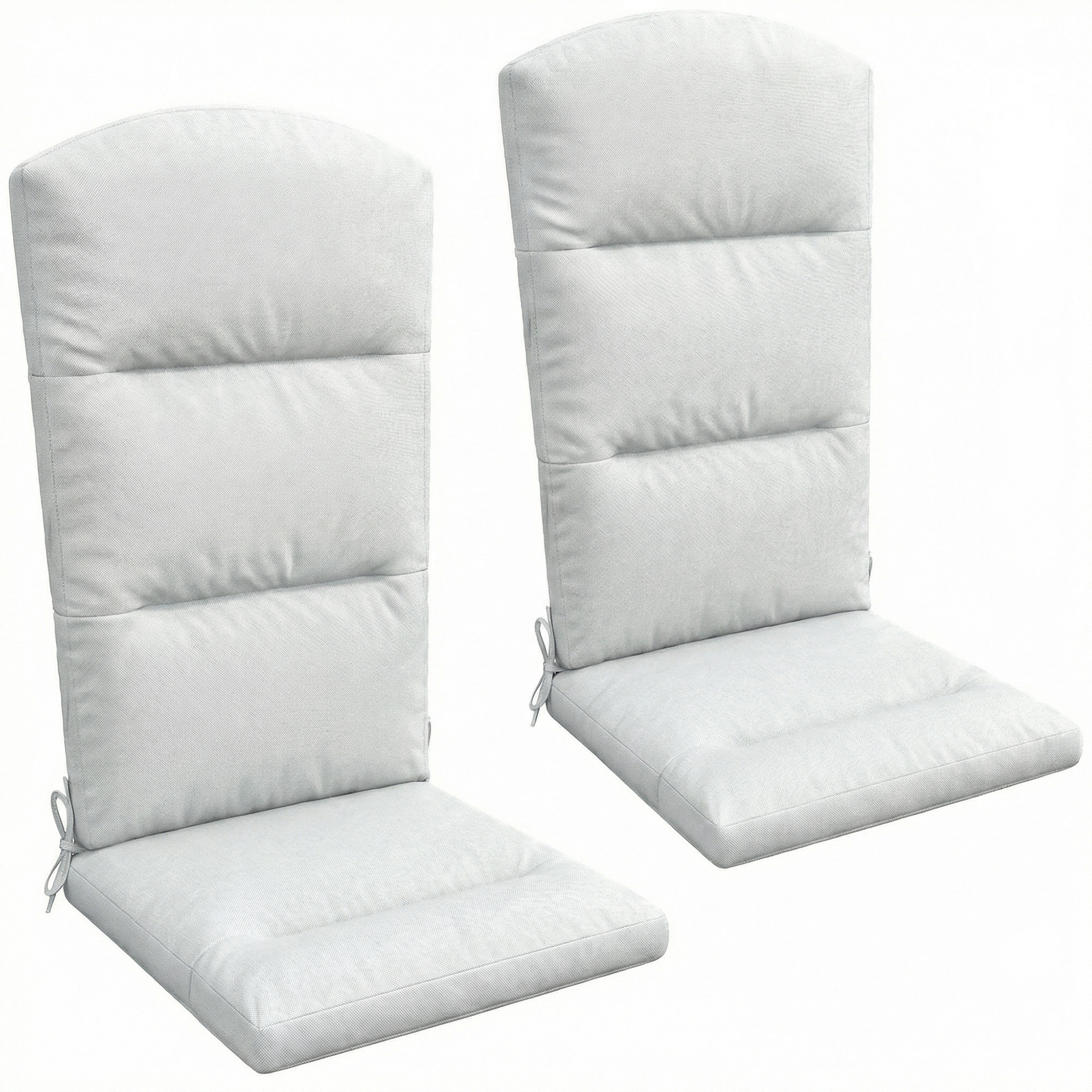 Patio Chair Cushion for Adirondack Chairs Replacement Cushion with Back and Ties, Light Grey