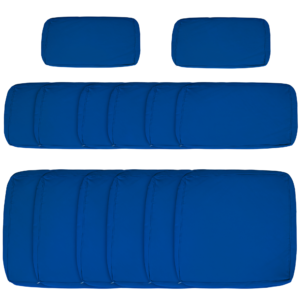 Outdoor 14pc Patio Rattan Sofa Set Cushion Polyester Cover Replacement Set - No Cushion Included Navy Blue