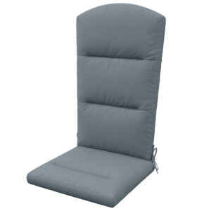 Patio Chair Cushion for Adirondack Chairs Replacement Cushion with Back and Ties, Dark Grey