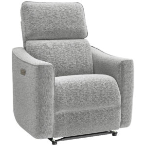 Power Recliner Chair, Chenille Upholstered Recliner Chair with USB Ports, Footrest, Grey