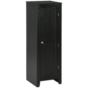 Kitchen Pantry Storage Cabinet with Adjustable Shelves, Small Storage Cabinet with Door and Shelves, Black