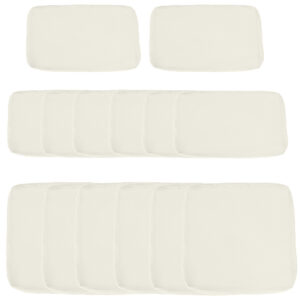 Outdoor 14pc Patio Rattan Sofa Set Cushion Polyester Cover Replacement Set - No Cushion Included, Cream White