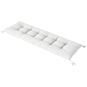 Patio Lounge Chair Cushion, UV50+ Chaise Lounge Chair Cushion with Securing Straps for Patio, 78 x 25.6 inch, Cream White
