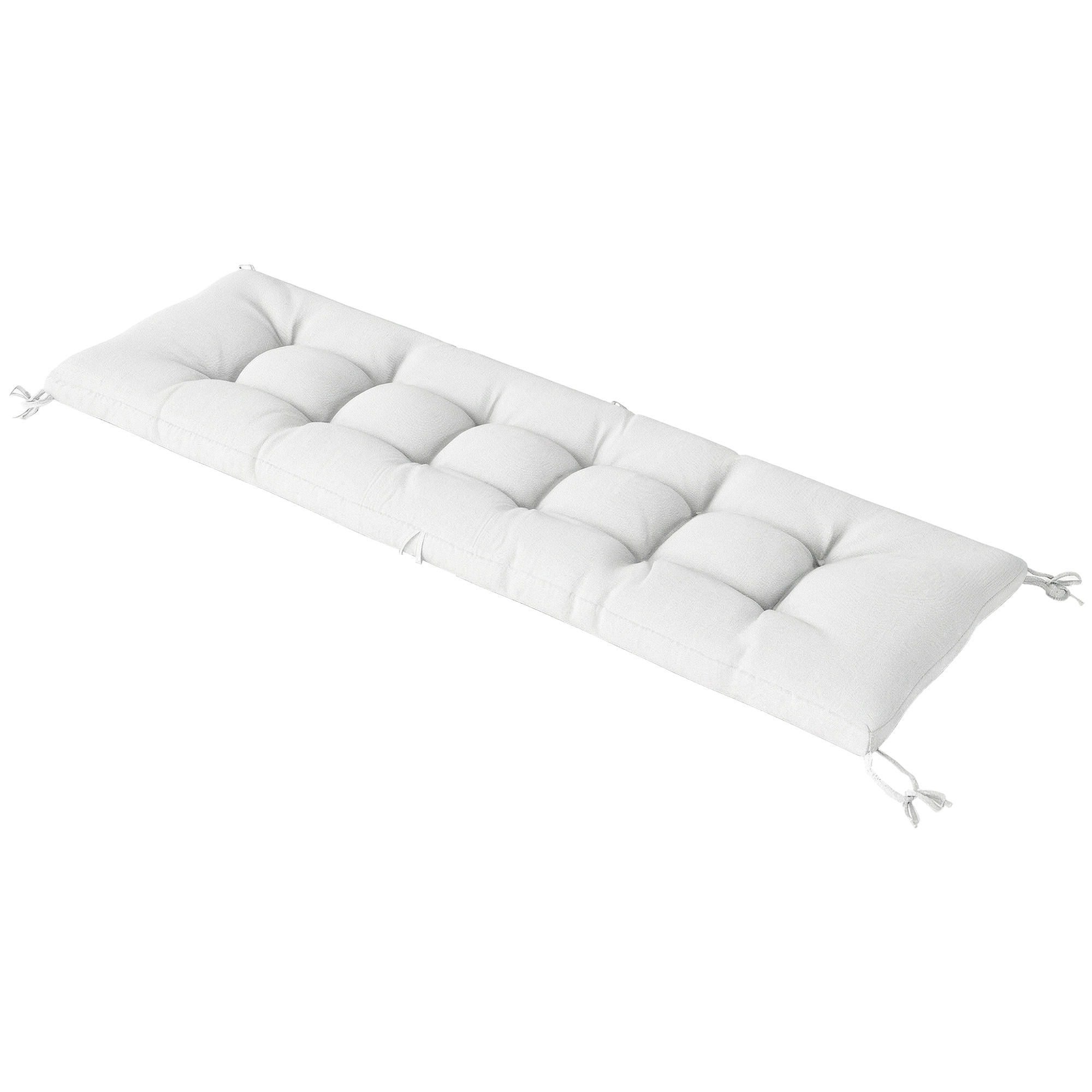 Patio Lounge Chair Cushion, UV50+ Chaise Lounge Chair Cushion with Securing Straps for Patio, 78 x 25.6 inch, Cream White