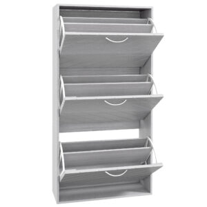 Shoe Storage Cabinet with 3 Flip Drawers, Narrow and Slim, 12 Pair of Shoes Organizer for Hallway, Entryway