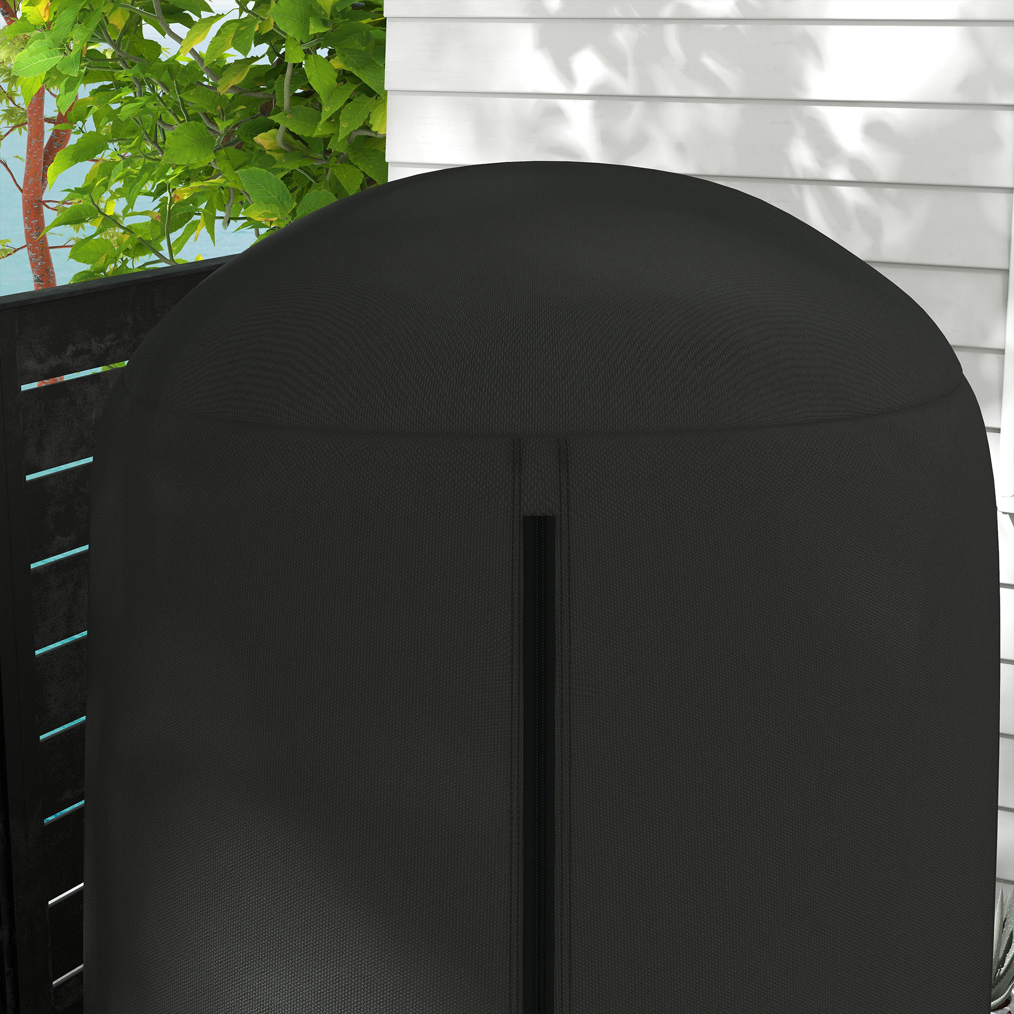 Egg Chair Cover, 420D Oxford Fabric Waterproof Anti-dust Furniture Protector for Φ50.4" x 74.8" H Stand, Black - Image 5