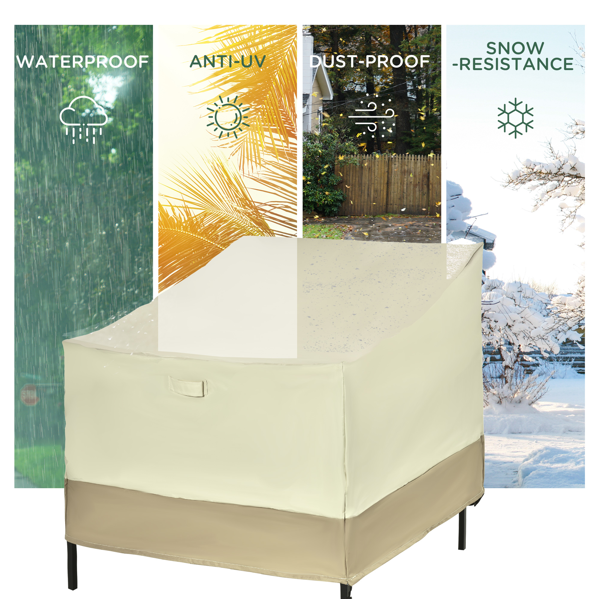 38.2-Inch Waterproof Single Seat Chair Sofa Cover Outdoor Garden Patio Furniture Protector - Image 4