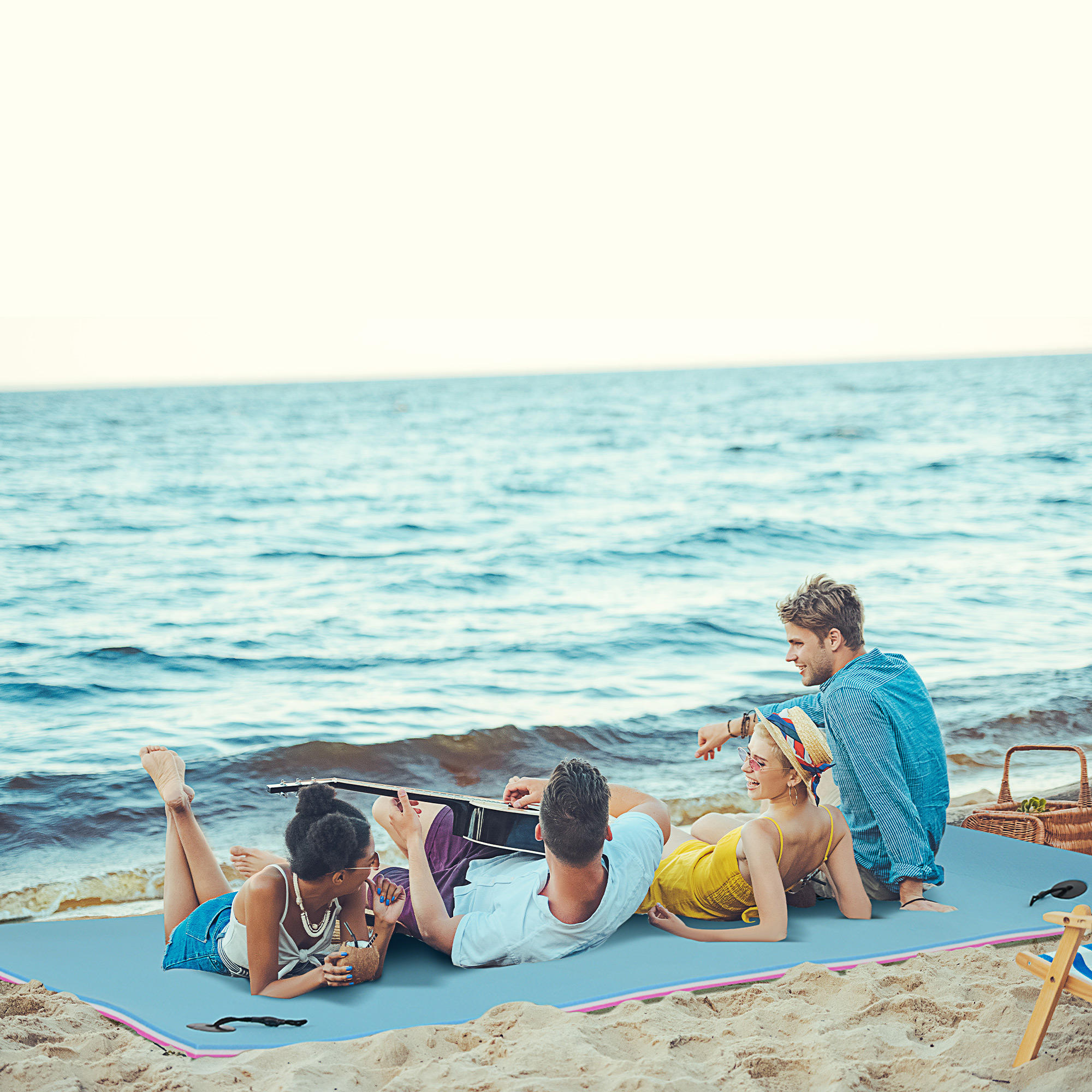 10x5ft Floating Mat Floating Lily Pad Water Carpet Float Aqua Mat Water Recreation and Relaxing in Lake, River, Beach, Swimming Pool, Blue - Image 6